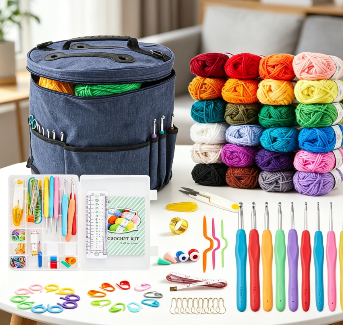 24 Color Yarn And Crochet Kit For Amigurumi Making