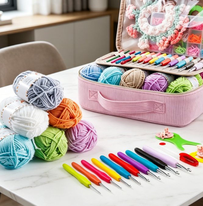 58 Piece Crochet Kit With Yarn Storage Bag Image 2