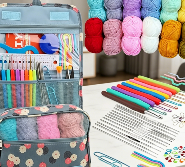 118 Piece Crochet Kit (Includes Yarn & Storage Box)