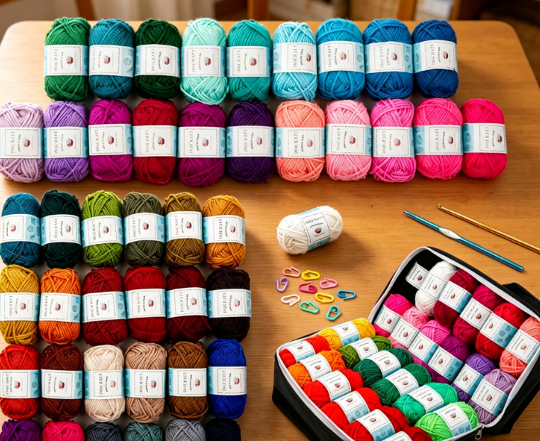 62 Skein Acrylic Yarn Crochet Kit (Starter Set) Image 2