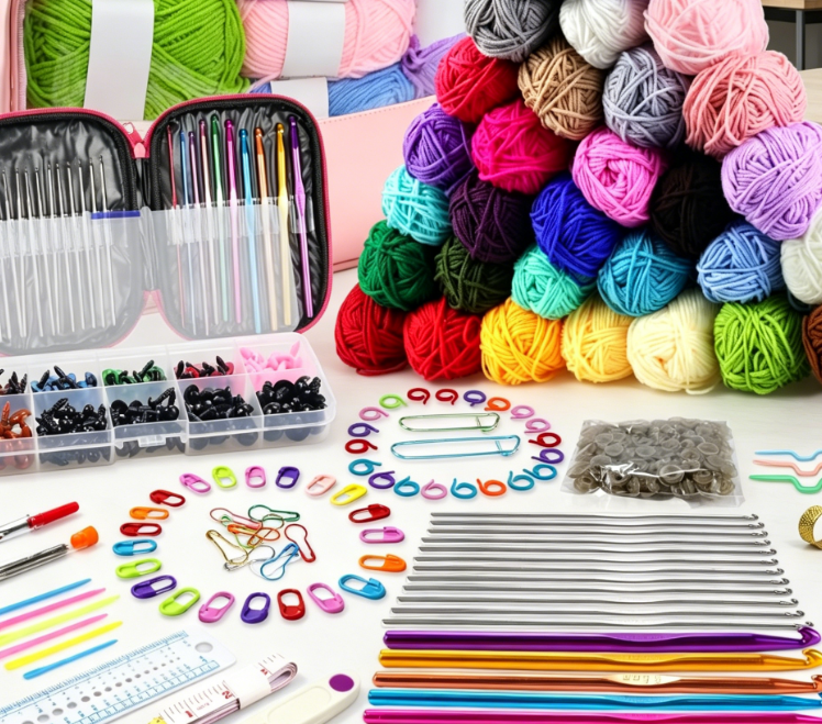 336 Piece Crochet Kit (Includes Yarn & Accessories)