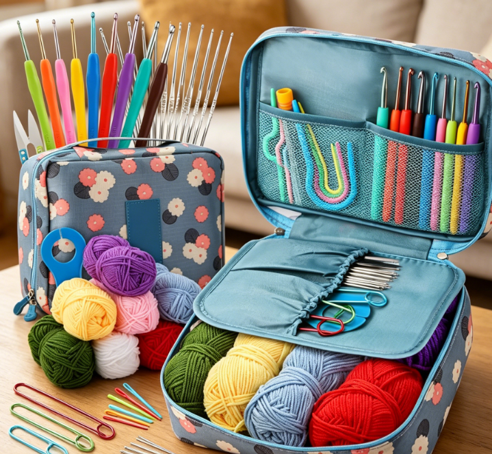 102 Piece Adult Crochet Kit (Blue Edition) Image 2