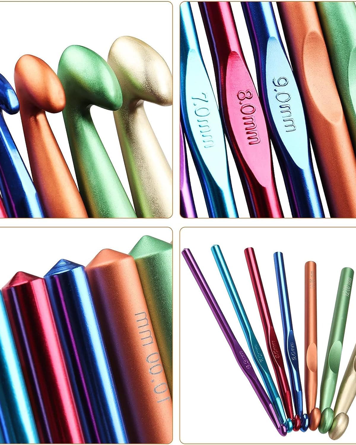 Large aluminum crochet hook set (for chunky yarn blankets) Image 2