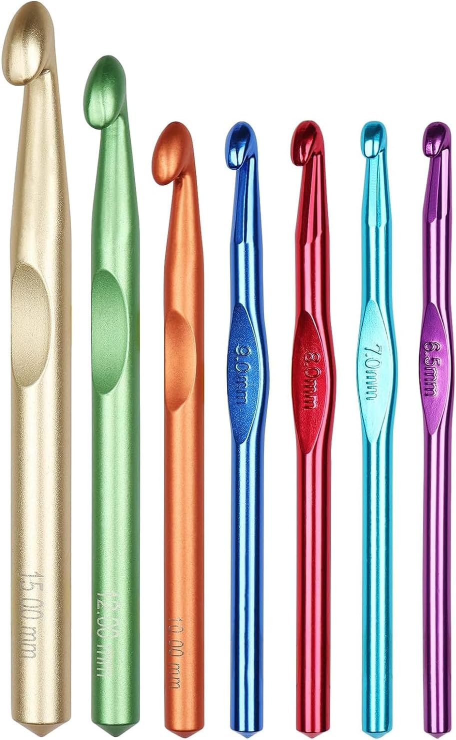 Large aluminum crochet hook set (for chunky yarn blankets)